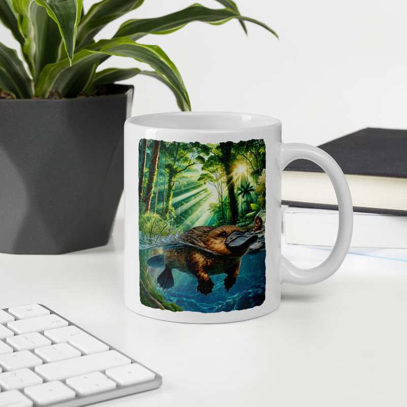 Platypus white mug