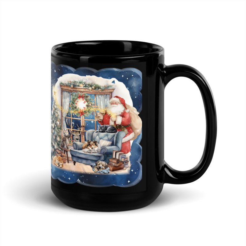 Santa's Visit black mug