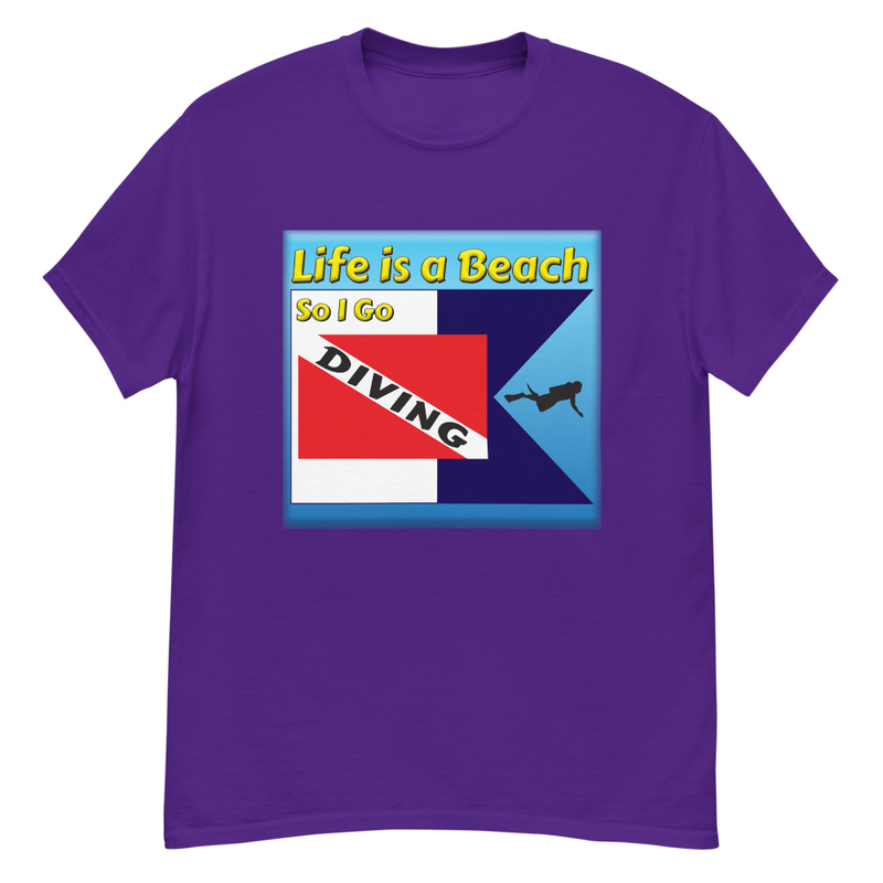 Life is a Beach Diving unisex classic tee