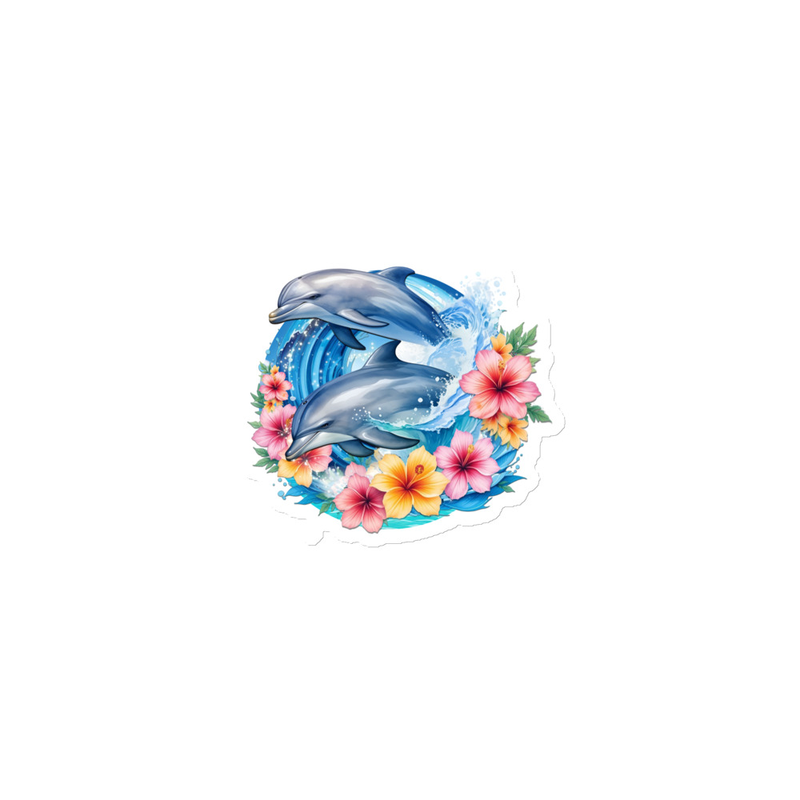 Dolphins Floral Magnet
