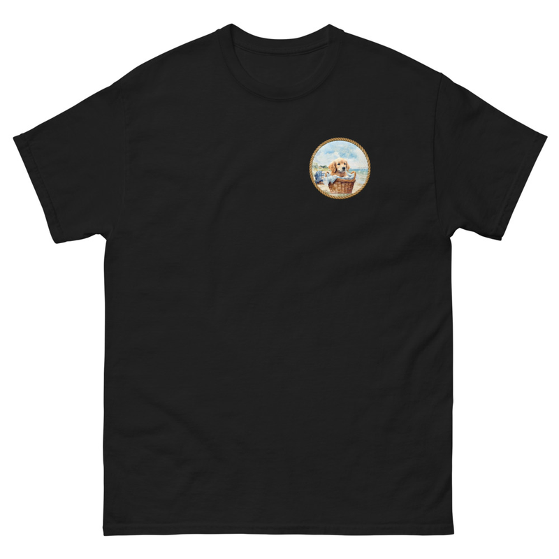 Golden Retriever puppy emblem unisex tee