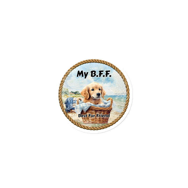 My B.F.F. Golden Retriever magnet