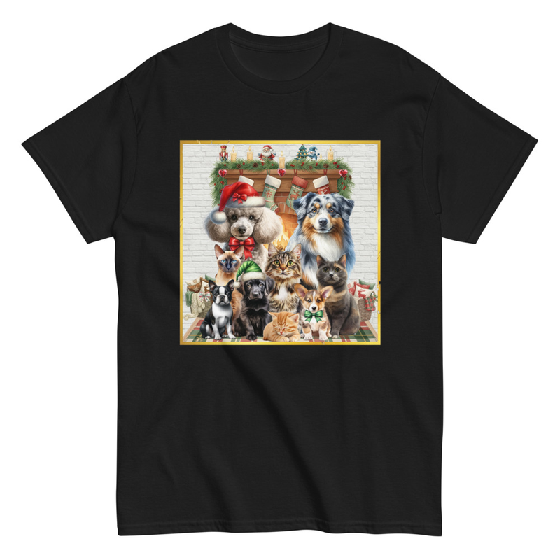 Christmas pets unisex tee