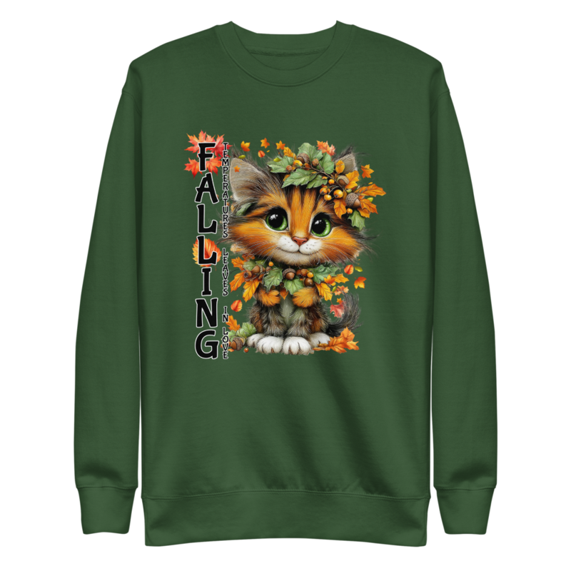 Falling Cat Unisex Premium Sweatshirt