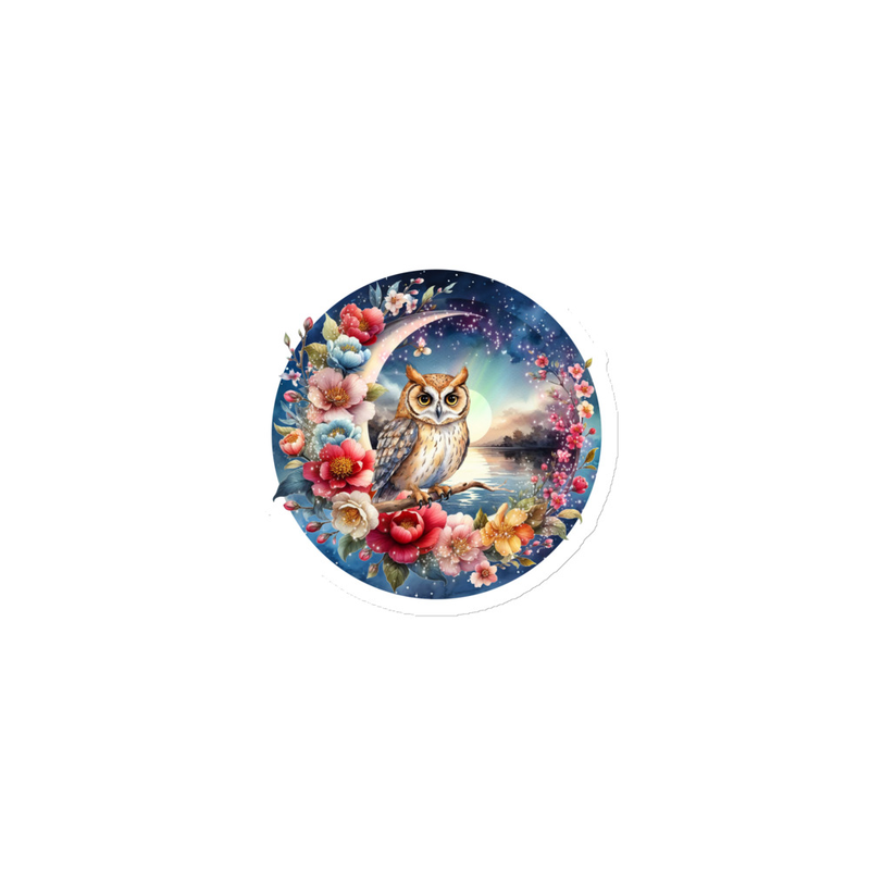 Owl Moon Floral magnet