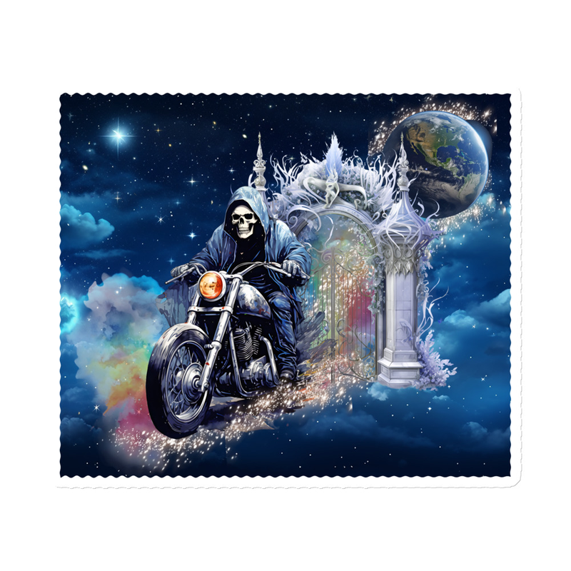 Skeleton motorcycle magnet