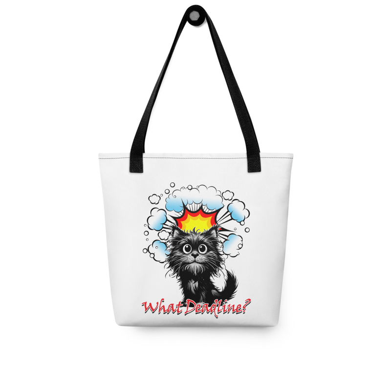 What Deadline cat tote bag