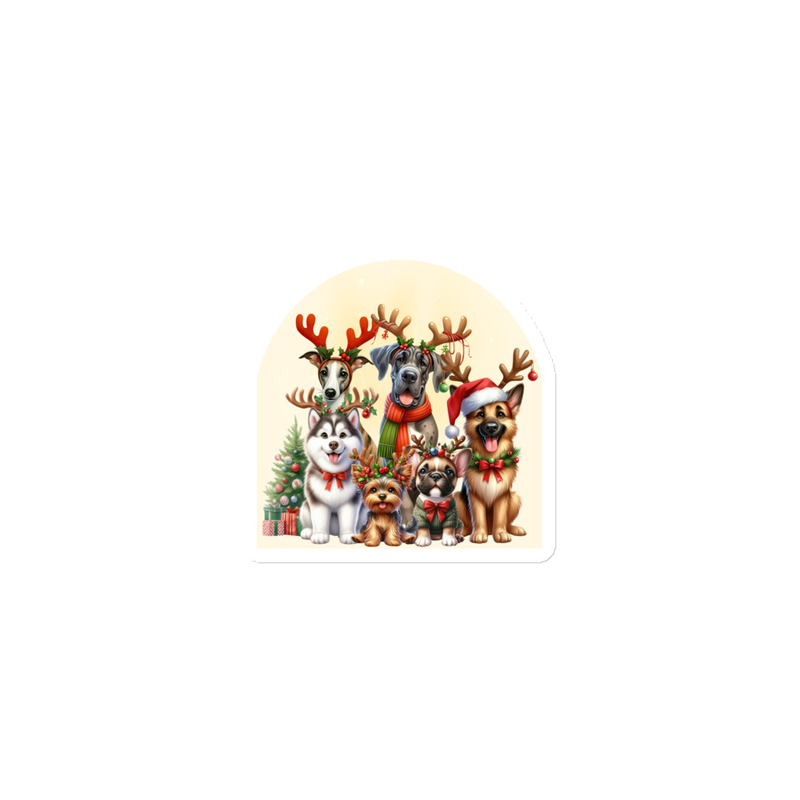 Dogs Christmas Love Magnet