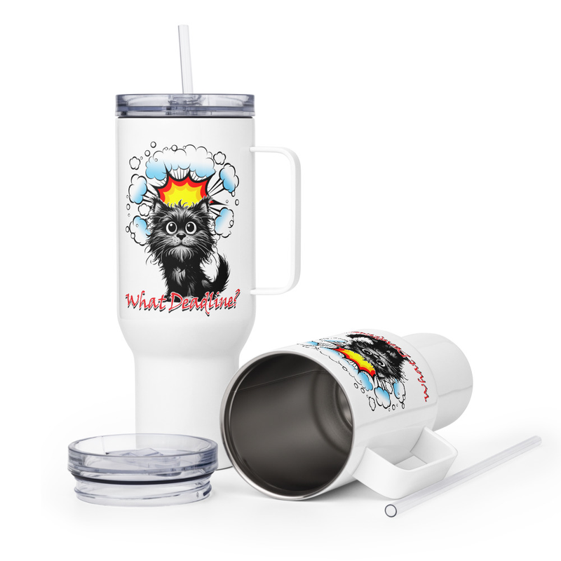 What Deadline cat travel mug