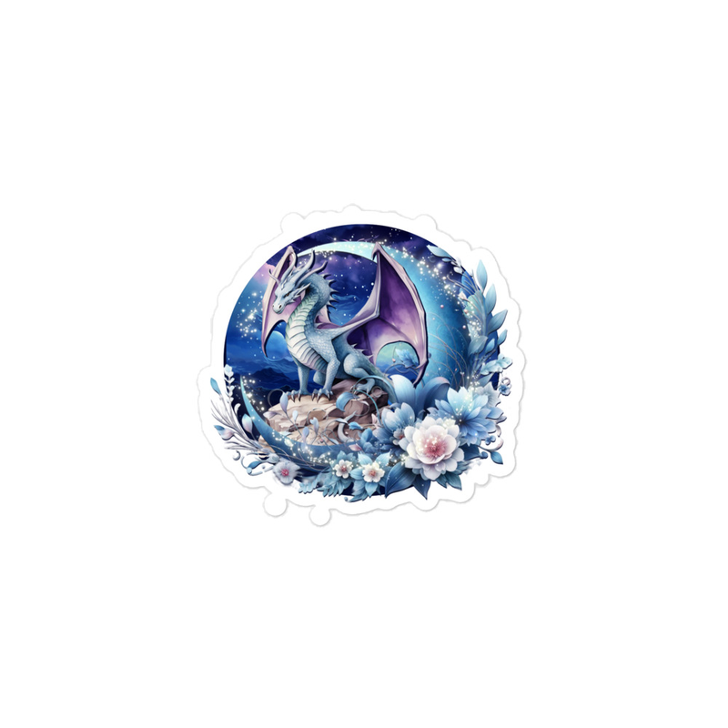 Floral Dragon Bubble-free stickers