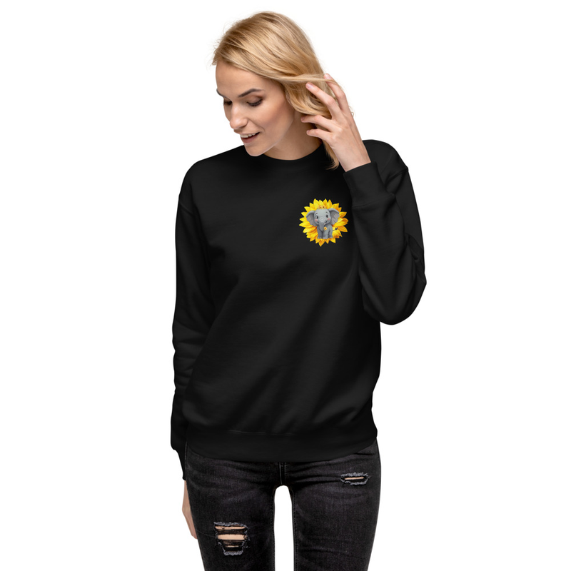 Elephant Sunflower emoji unisex sweatshirt