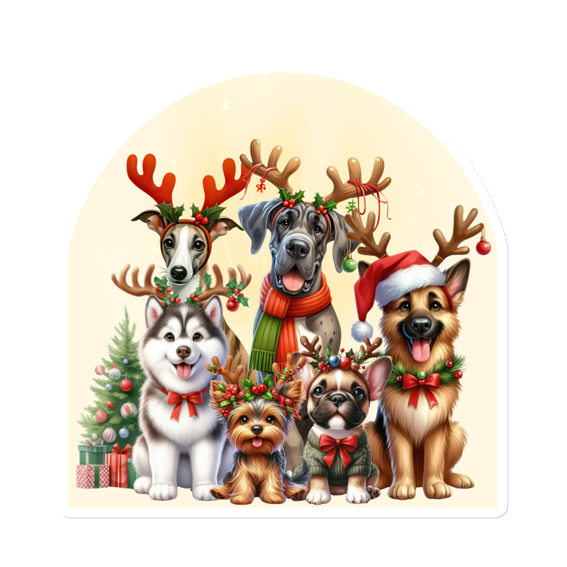 Dogs Christmas Love magnet