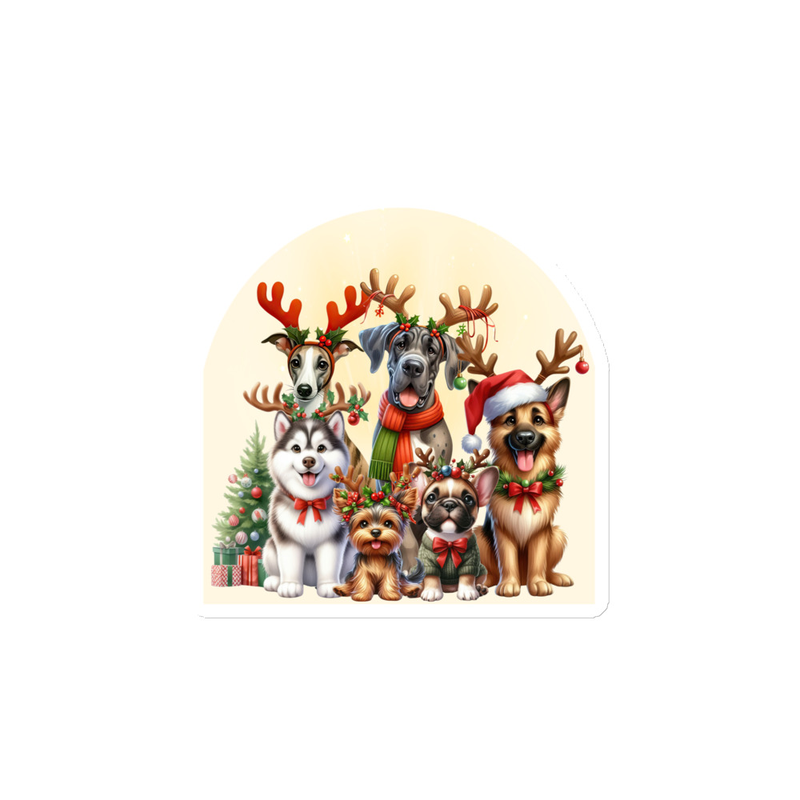 Dogs Christmas Love Magnet