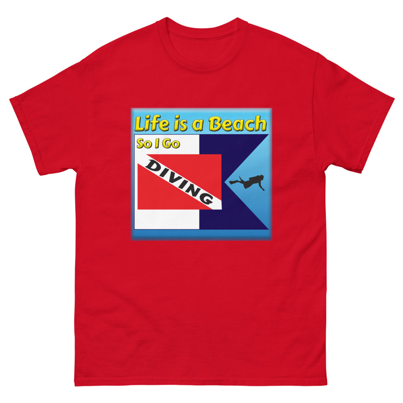 Life is a Beach Diving unisex tee