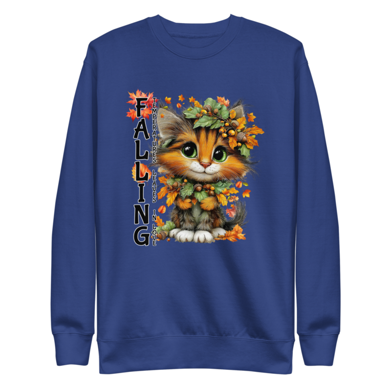 Falling Cat Unisex Premium Sweatshirt