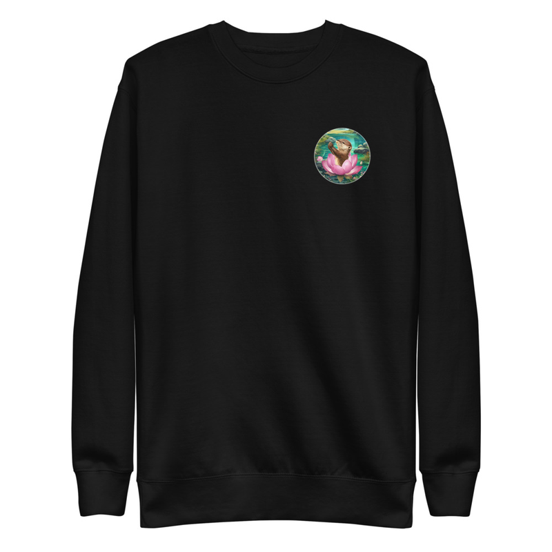 Otter Lotus emoji unisex sweatshirt
