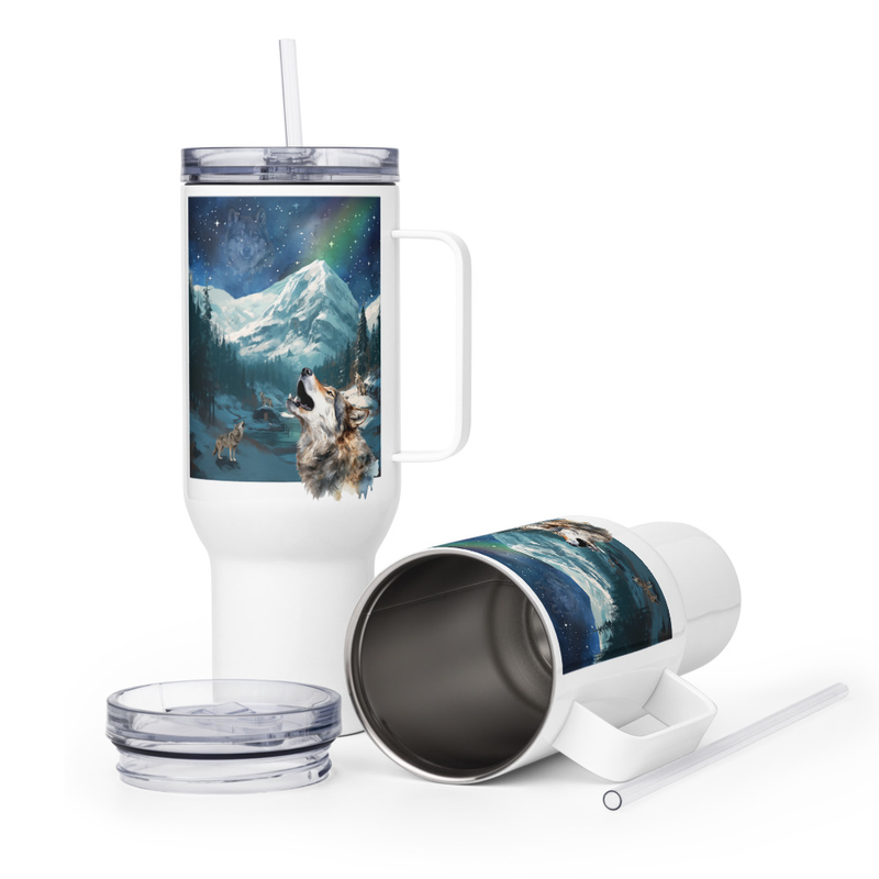Howling Wolves travel mug
