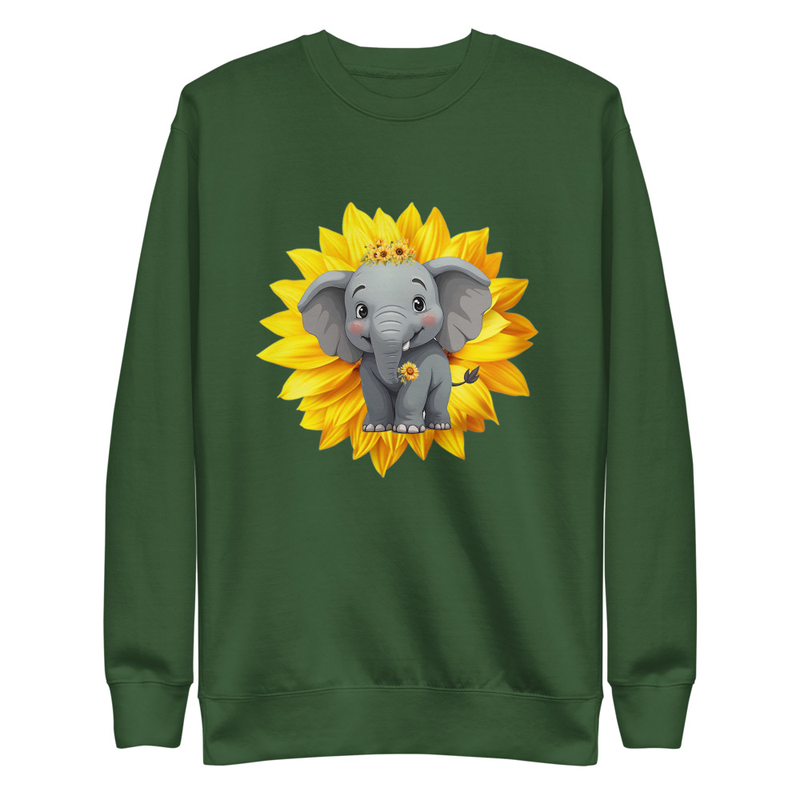 Elephant Sunflower unisex sweatshirt