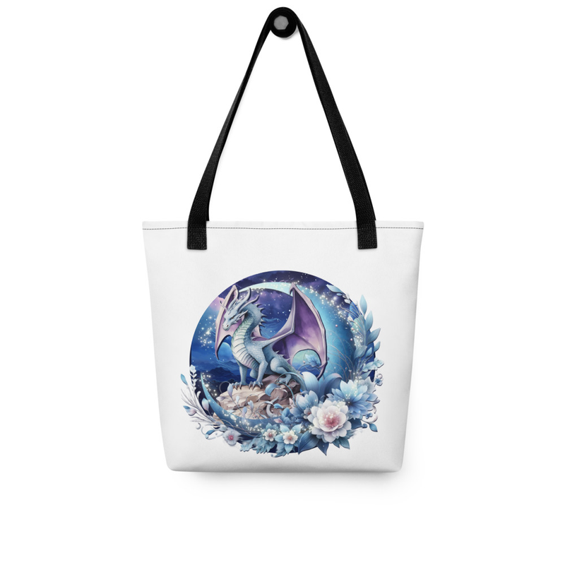 Dragon floral tote bag