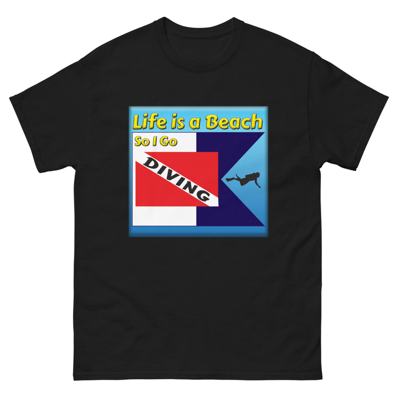 Life is a Beach Diving unisex tee
