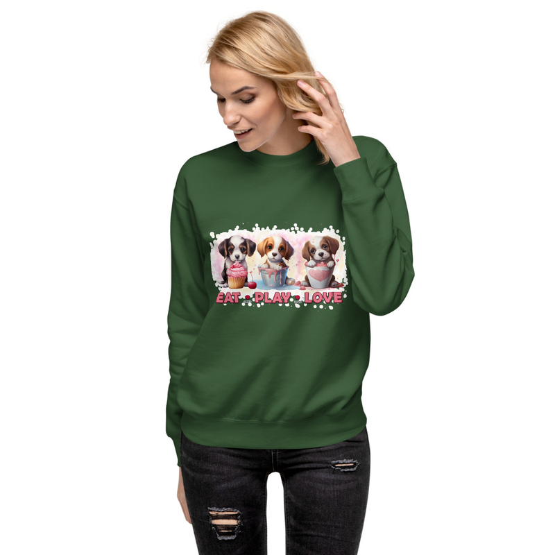 Eat Play Love Puppies Unisex Sweatshirt