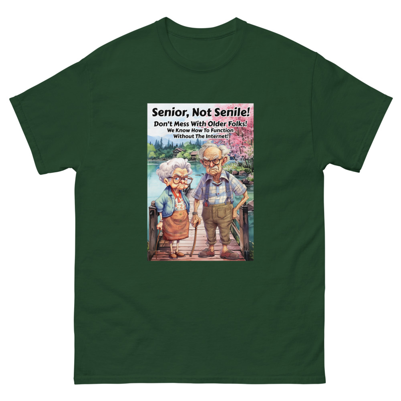 Senior Not Senile unisex tee