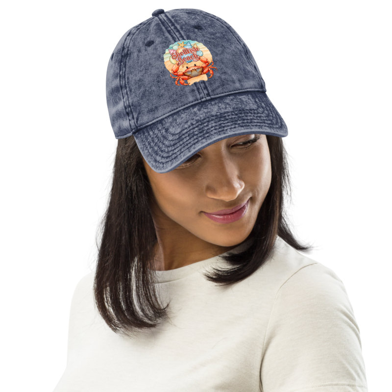 Shellfish Beach Vintage Cotton Twill Cap