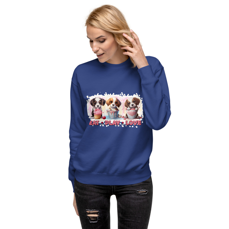 Eat Play Love Puppies Unisex Sweatshirt