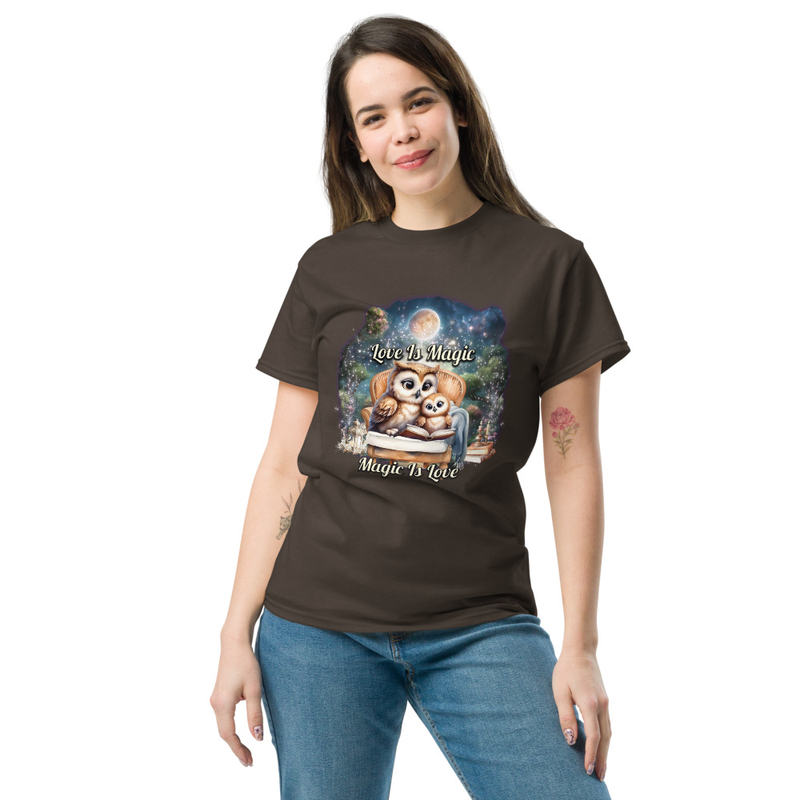 Owls Love Is Magic unisex tee