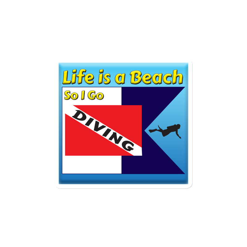 Life is a Beach Diving Magnet
