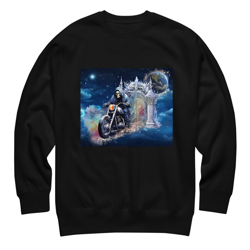 Skeleton motorcycle unisex sweatshirt
