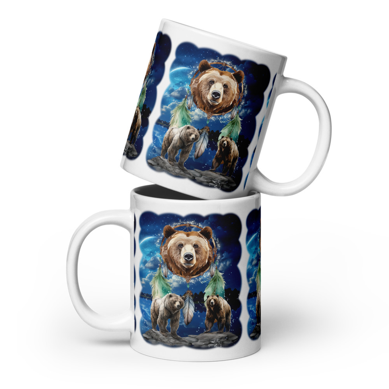 White glossy mug