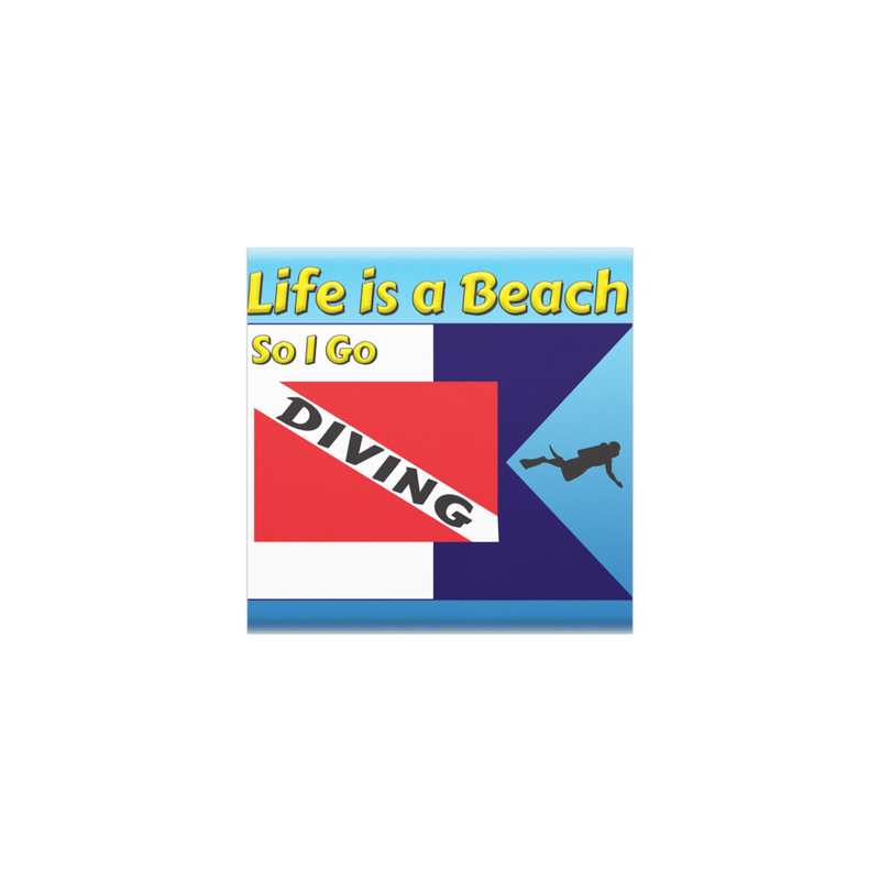 Life is a Beach Diving Car magnets
