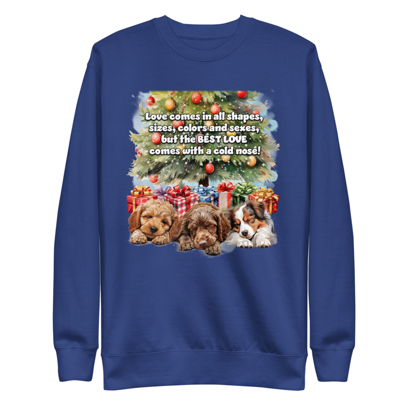 Dogs Xmas cold nose unisex sweatshirt