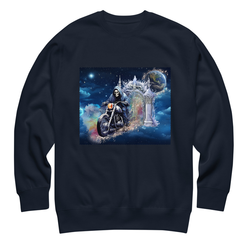 Skeleton motorcycle unisex sweatshirt