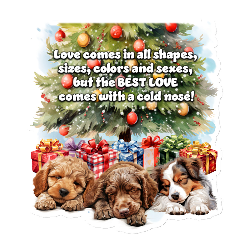 Dogs Xmas cold nose magnet