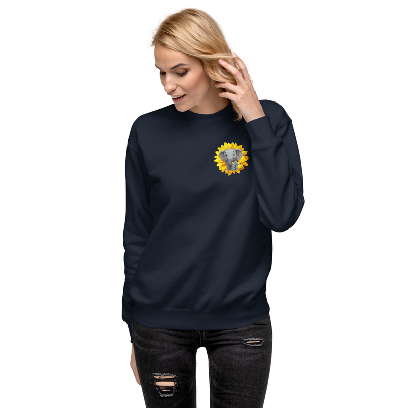 Elephant Sunflower emoji unisex sweatshirt