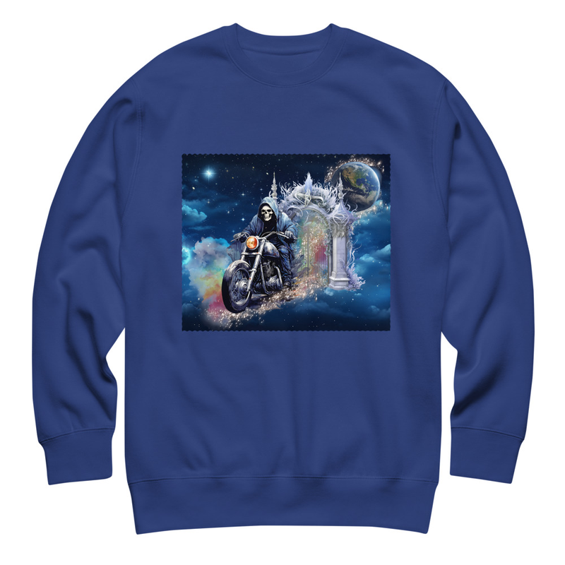 Skeleton motorcycle unisex sweatshirt
