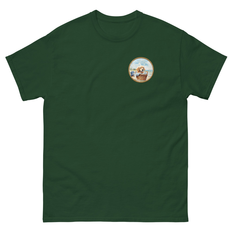 Golden Retriever puppy emblem unisex tee