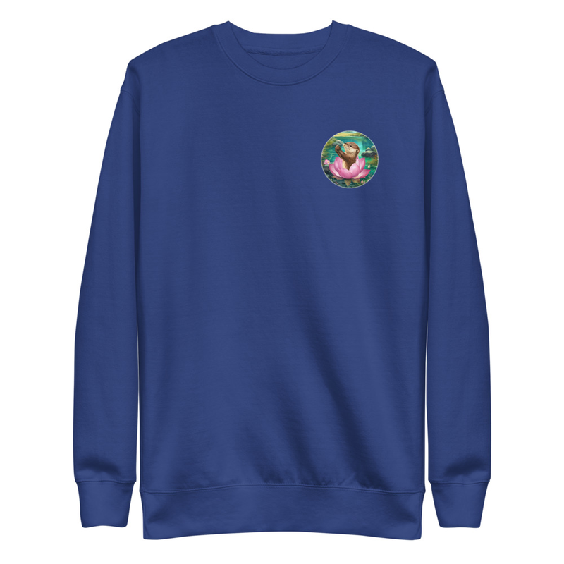 Otter Lotus emoji unisex sweatshirt