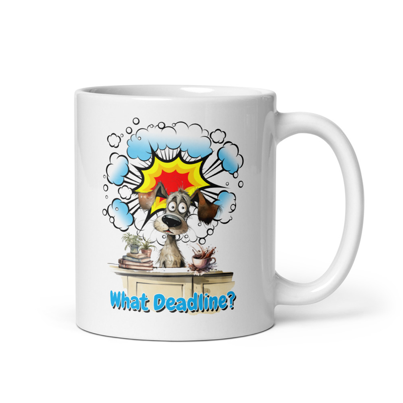 What Deadline dog white mug