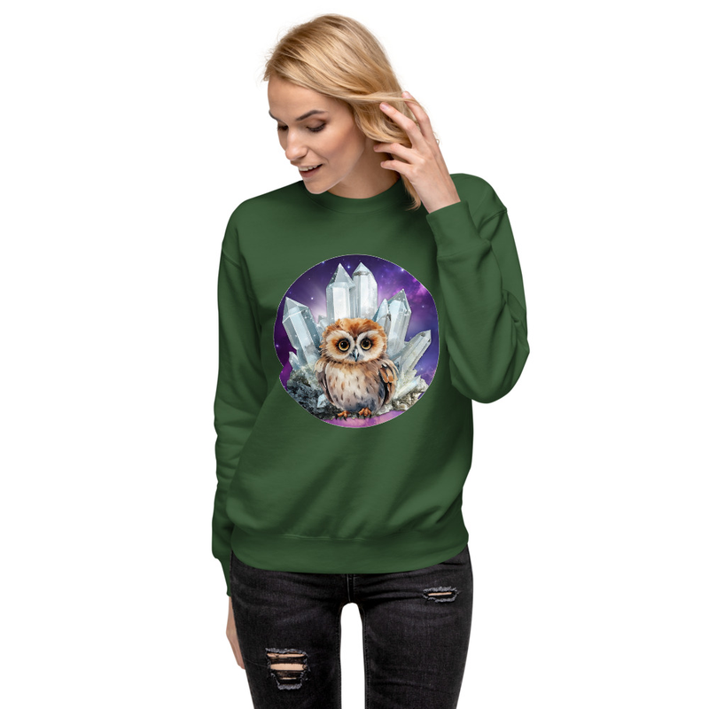 Owl Crystal unisex sweatshirt