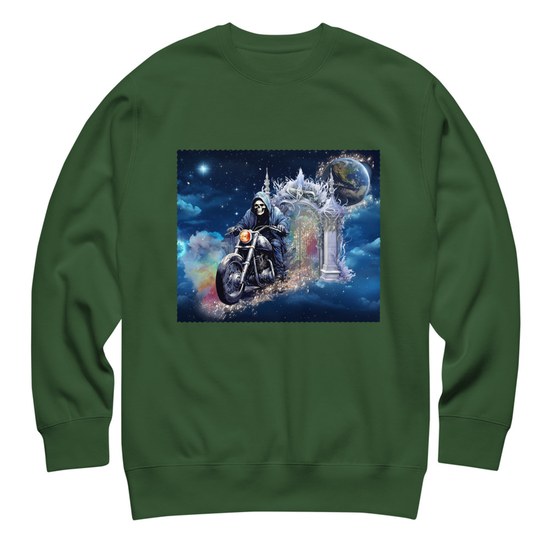 Skeleton motorcycle unisex sweatshirt