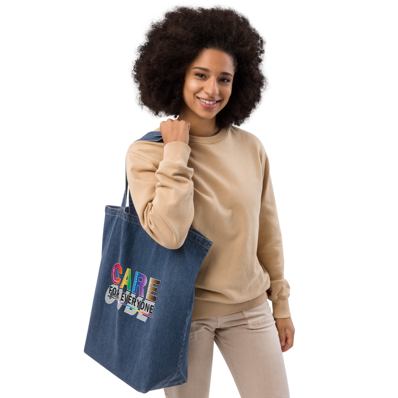 Care for Everyone Organic denim tote bag