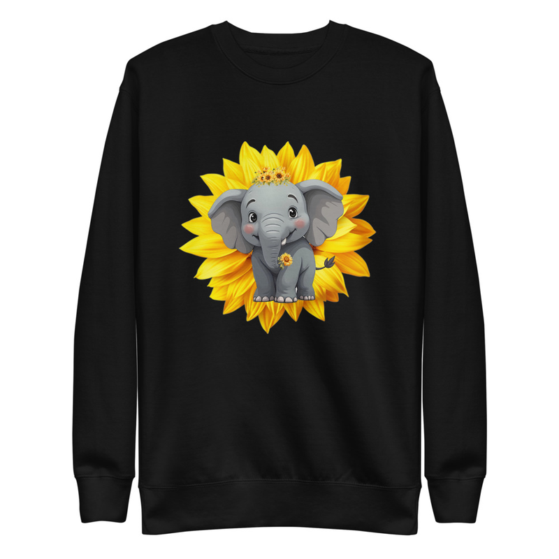 Elephant Sunflower unisex sweatshirt
