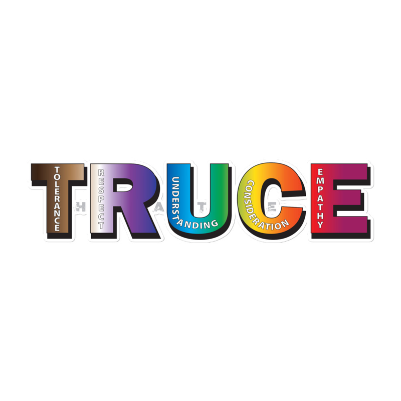 Truce against Hate Bubble-free stickers