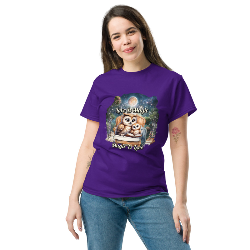 Owls Love Is Magic unisex tee