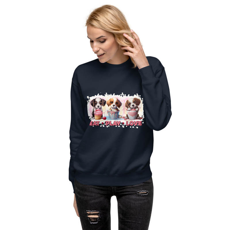 Eat Play Love Puppies Unisex Sweatshirt