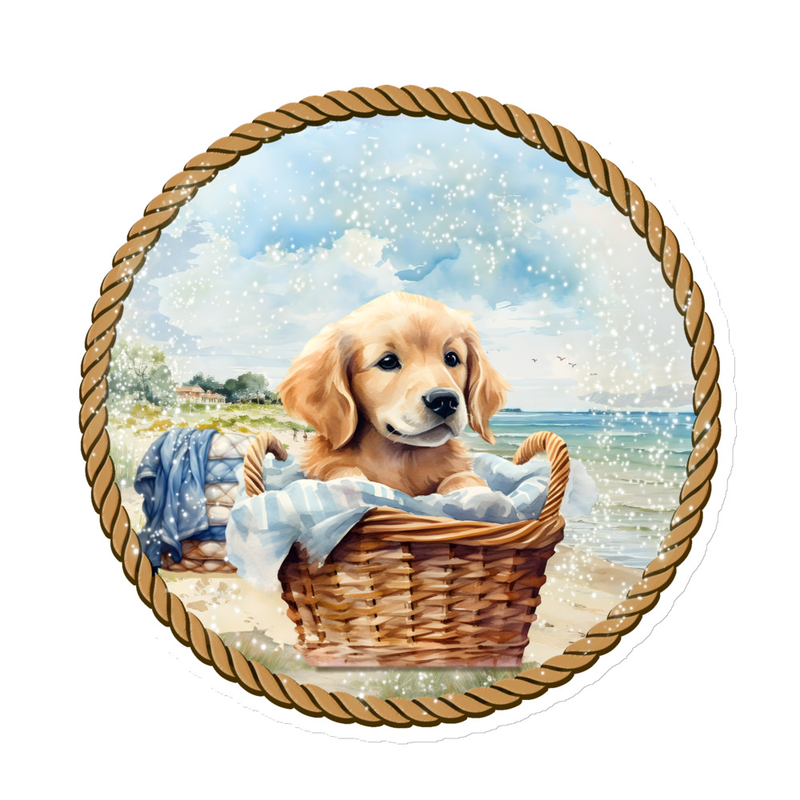 Golden Retriever puppy magnet