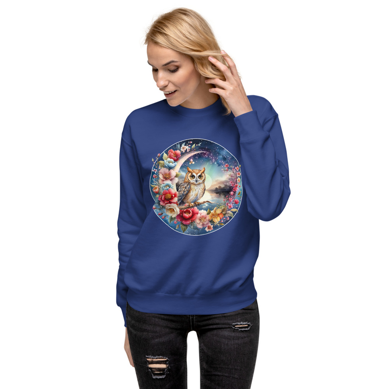 Owl Moon Floral unisex sweatshirt